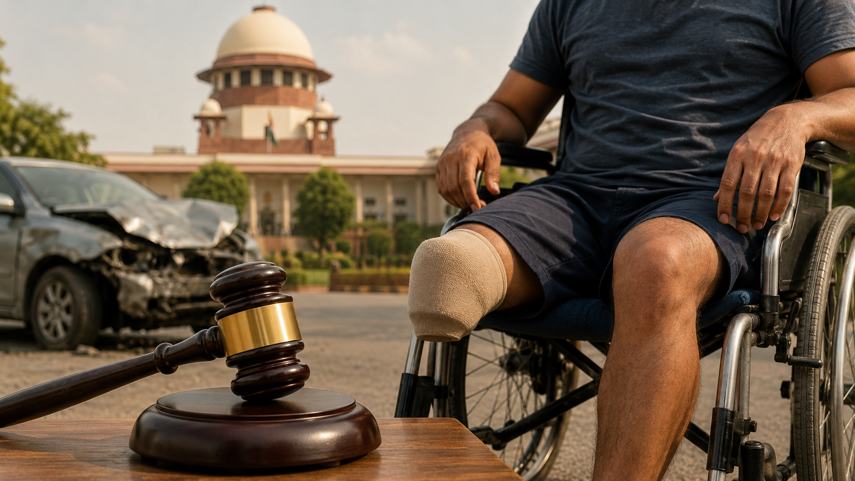 Motor Accident Claim | Mason's Right Leg Loss Must Be Considered a 100% Functional Disability: Supreme Court
